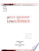 Revue Roumaine de Linguistique