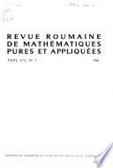 Revue roumaine de mathématiques pures et appliquées