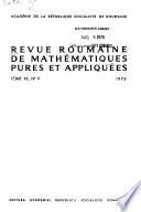 Revue Roumaine de Mathématiques Pures Et Appliquées