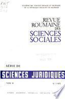 Revue roumaine des sciences sociales