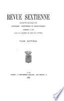 Revue sextienne historique littéraire, scientifique et archéologique