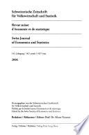 Revue suisse d'économie politique et de statistique
