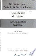 Revue suisse d'histoire