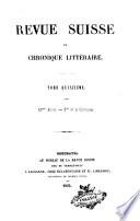 Revue Suisse et chronique littéraire