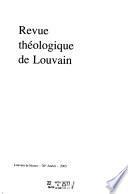 Revue théologique de Louvain