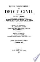Revue trimestrielle de droit civil