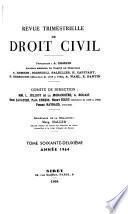 Revue trimestrielle de droit civil