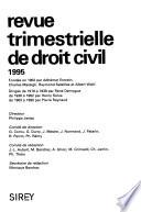 Revue trimestrielle de droit civil