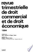 Revue trimestrielle de droit commercial et de droit économique