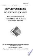 Revue tunisienne de sciences sociales