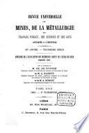 Revue universelle des mines, de la métallurgie, de la mécanique des travaux publics, des sciences et des arts appliqués à l'industrie