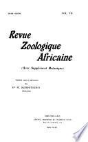 Revue zoologique africaine