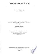 Revues bibliographiques internationales et revues belges