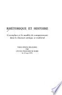 Rhétorique et histoire
