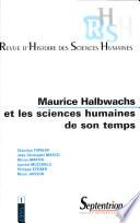 RHSH n°1 - Maurice Halbwachs et les sciences humaines de son temps