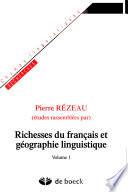 Richesses du français et géographie linguistique