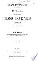 Rituel du souverain grand inspecteur général, 33e et dernier degré