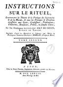 Rituel pour l'usage du diocese de Mâcon par Feu Monseigneur Louis Albert Joly de Choin, évèque de Toulon. Publié par ordre de Monseigneur Gabriel François Moreau, évèque de Mäcon