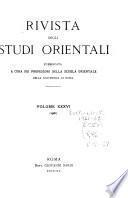 Rivista degli studi orientali