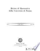Rivista di matematica della Università di Parma