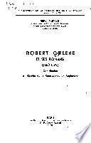Robert Greene et ses romans (1558-1592);