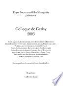 Roger Bozzetto et Gilles Menegaldo présentent Colloque de Cerisy 2003