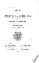 Rôle du ban et de l'arrière-ban du bailliage de Caen en 1552