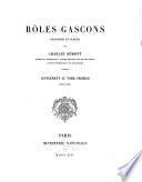 Rôles gascons: suppl. 1254-1255