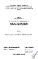 Roman gabonais entre oralité et écriture