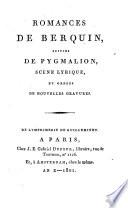 Romances, suivies de Pygmalion, scène lyrique, et ornées de nouvelles gravures