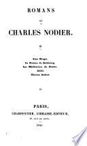 Romans de Charles Nodier