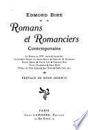 Romans et romanciers contemporains ...