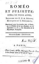 Romeo et Juliette, opera en 3 actes. 3. ed