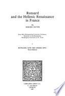 Ronsard and the Hellenic Renaissance in France