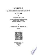 Ronsard and the Hellenic Renaissance in France