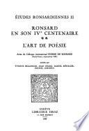 Ronsard en son IVe centenaire