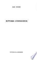 Ruptures d'innocence