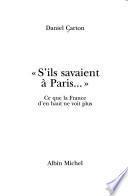S'ils savaient à Paris--