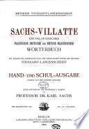 Sachs-Villatte encyklopadisches französisch-deutsches und deutsch-französisches Wörterbuch
