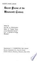 Sacred poems of the nineteenth century, ed. by K.A. Wright