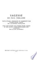 Sagesse de Paul Verlaine