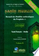Sahih Muslim Recueil des Hadiths authentiques du Prophete 1-2 Vol 2