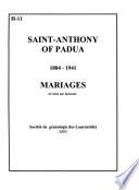 Saint-Anthony of Padua, 1884-1941