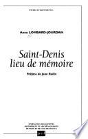 Saint-Denis lieu de mémoire