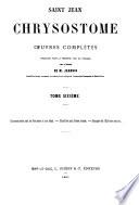 Saint Jean Chrysostome oeuvres complètes