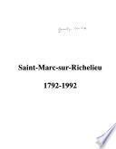 Saint-Marc-sur-Richelieu, 1792-1992