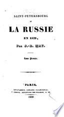 Saint-Pétersbourg et la Russie en 1829