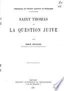 Saint Thomas et la question juive