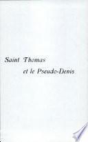 Saint Thomas et le Pseudo-Denis
