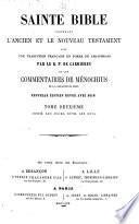 Sainte Bible contenant l'Ancien et le Nouveau testament